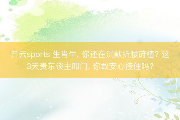 开云sports 生肖牛, 你还在沉默折腰莳植? 这3天贵东谈主叩门, 你敢安心接住吗?