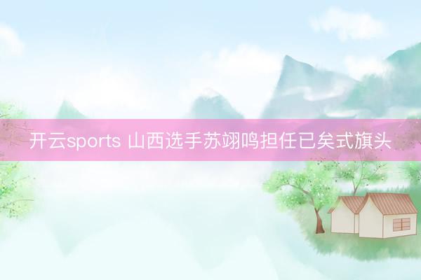 开云sports 山西选手苏翊鸣担任已矣式旗头