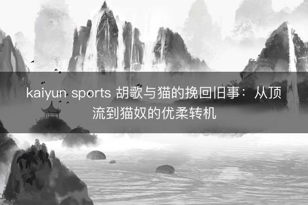 kaiyun sports 胡歌与猫的挽回旧事：从顶流到猫奴的优柔转机