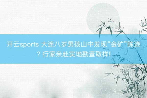 开云sports 大连八岁男孩山中发现“金矿”陈迹? 行家亲赴实地勘查取样!
