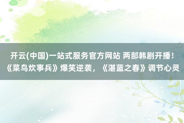 开云(中国)一站式服务官方网站 两部韩剧开播！《菜鸟炊事兵》爆笑逆袭，《湛蓝之春》调节心灵