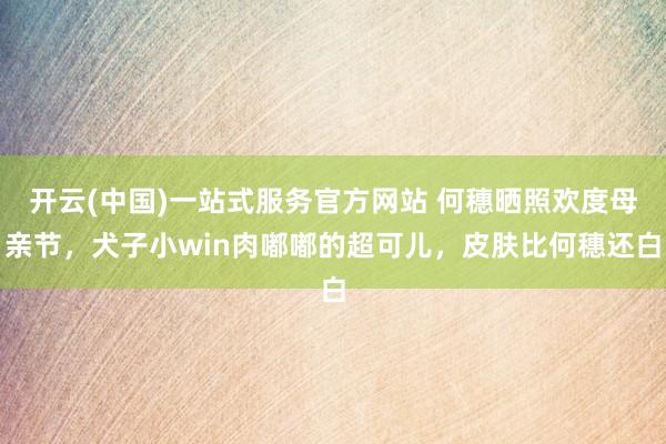 开云(中国)一站式服务官方网站 何穗晒照欢度母亲节，犬子小win肉嘟嘟的超可儿，皮肤比何穗还白
