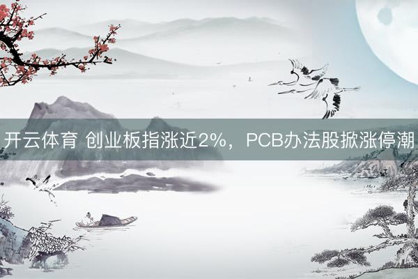 开云体育 创业板指涨近2%,PCB办法股掀涨停潮