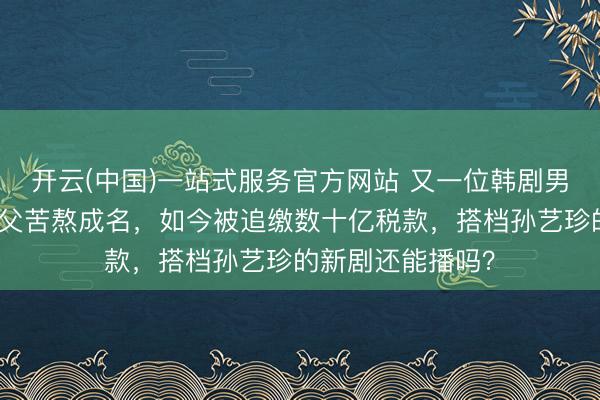 开云(中国)一站式服务官方网站 又一位韩剧男神栽了！年少丧父苦熬成名，如今被追缴数十亿税款，搭档孙艺珍的新剧还能播吗？